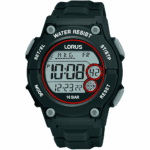 Uniszex Lorus R2329PX9 sportóra fekete szíjjal és szürke számlappal