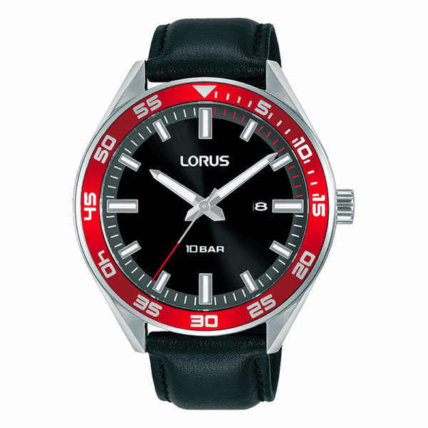 Lorus férfi karóra RH941NX9 klasszikus ezüst színű fekete számlappal.