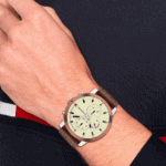 Tommy Hilfiger Férfi karóra 1792053 Jameson, ezüst színű + arany koronával, krémszínű számlappal, Epsom VX9NE Quartz szerkezettel - Image 2