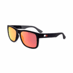 Tommy Hilfiger TH 1556/S-807-56 férfi napszemüveg, négyzet alakú, piros/narancssárga tükrös lencsékkel. - Image 3